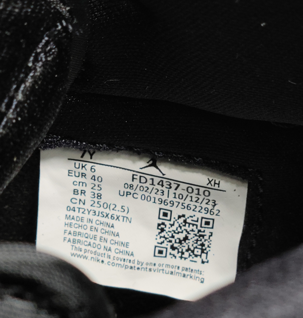 Nike Air Jordan 1 Retro High OG Black White 2.0 Women 8.5 / Youth 7  NWOB - Picture 5 of 7